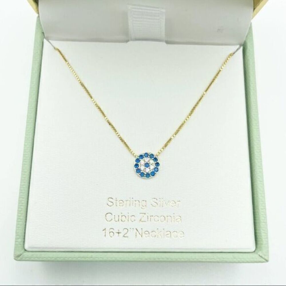 Tabithaย Webb gold necklace with evil eyeโpโฆ